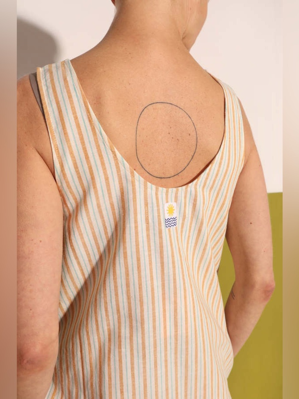 L F Markey Shift Dress 10 Citrus Stripe - Picture 2 of 16